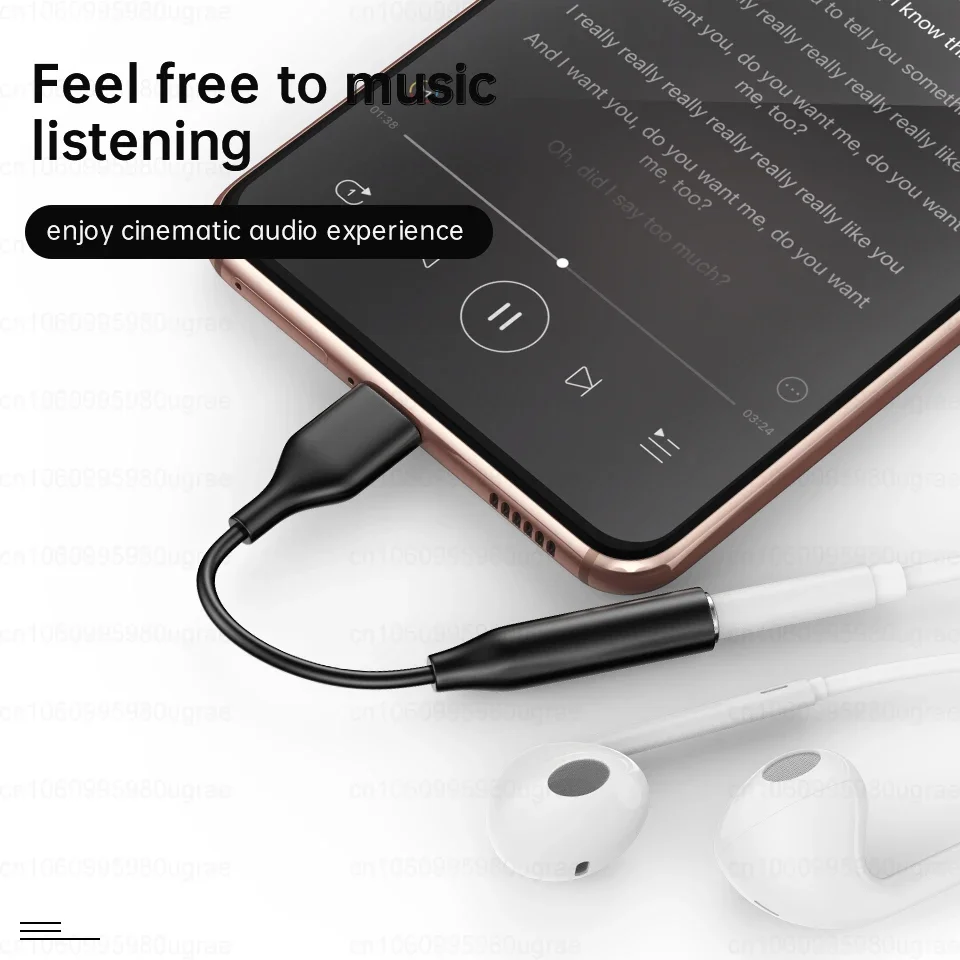 USB C to 3.5Mm Audio Headphone Jack Adapter for Samsung Galaxy A17 A16 A56 S25 U
