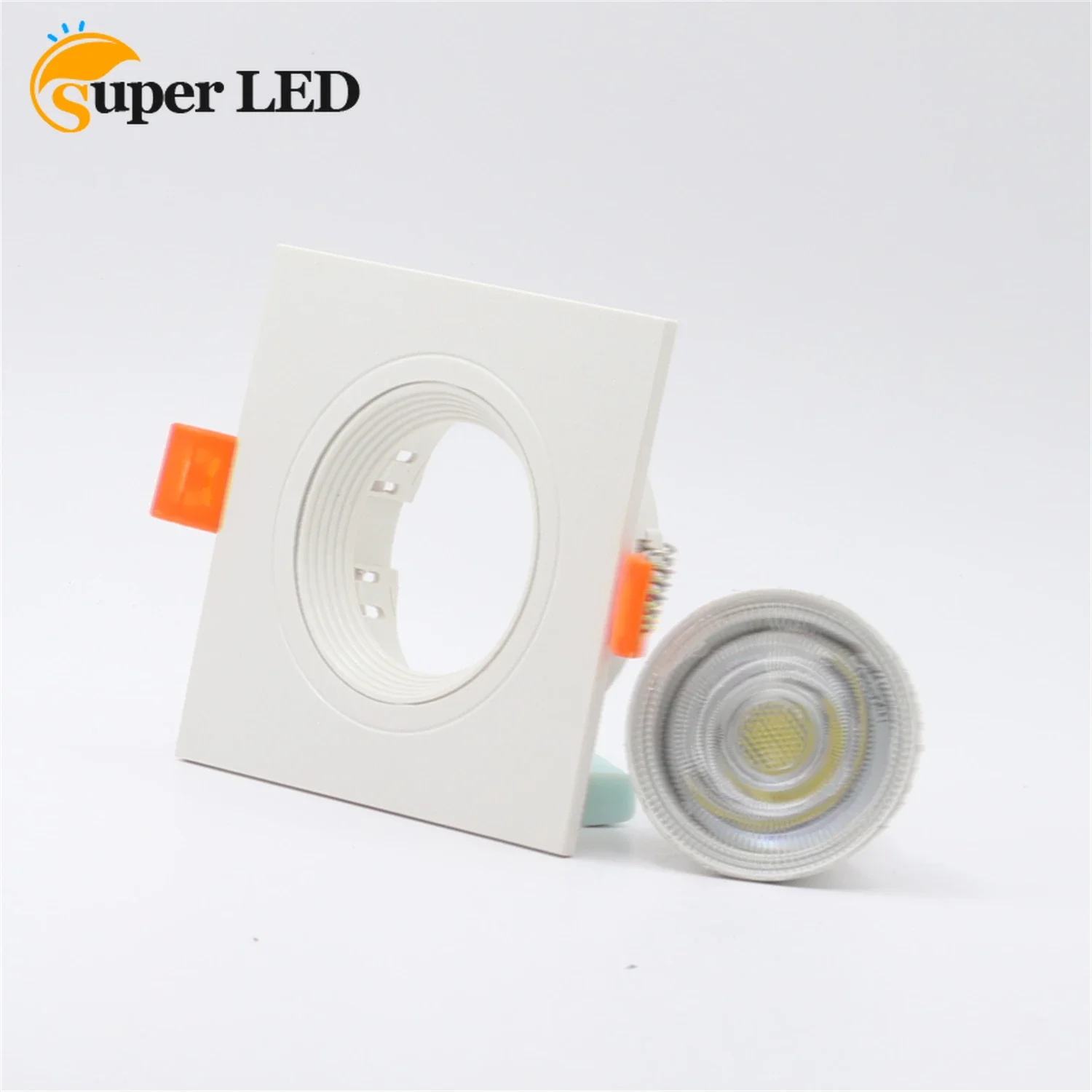 

JOYINLED Square Round Indoor Office Store Die Cast Plastic COB LED Ceiling Downlight Fitting Cut Out 75mm For MR16 GU10 Bulb