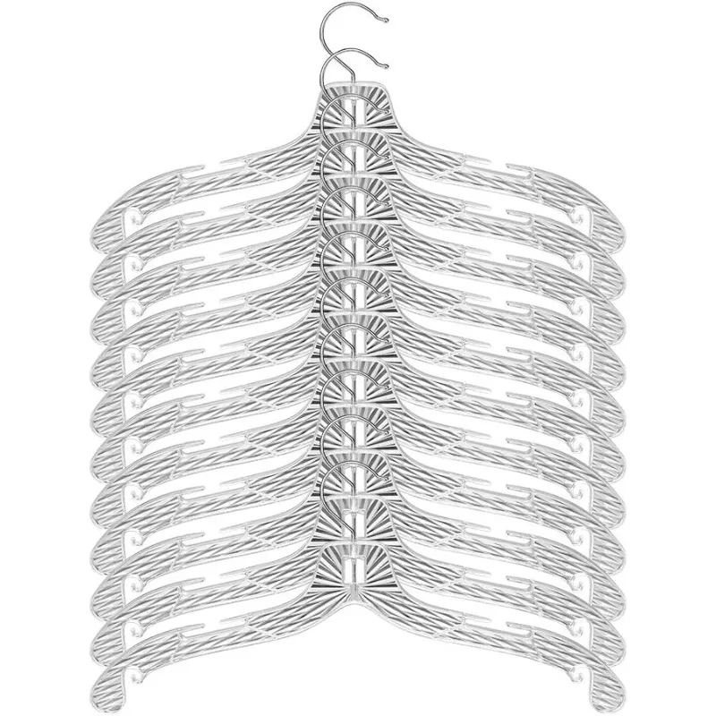 Crystal Clear Plastic Hangers 20 Pack, Clothe Hangers, Shirt Hangers with Open Notches, Dress Hangers, Non Slip Coat Hangers