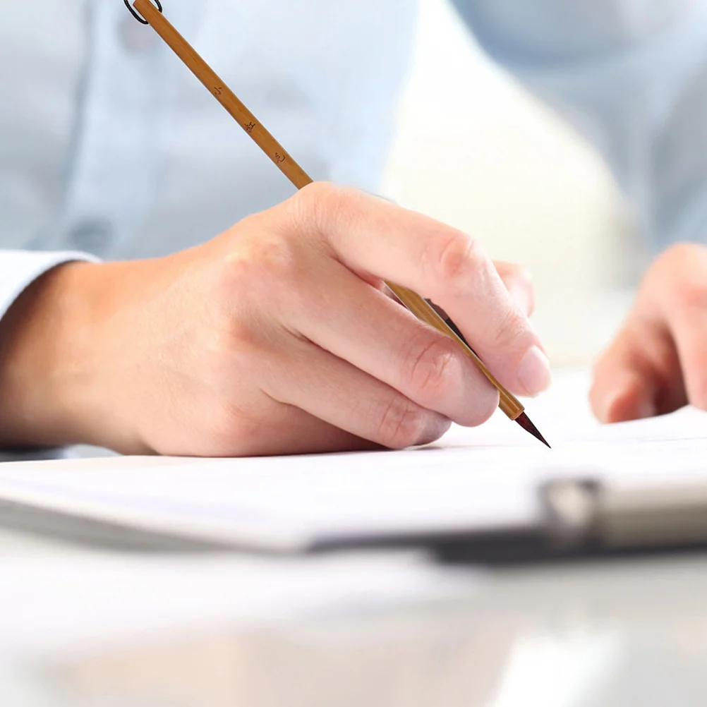 2 قطعة فرش الخط الصيني المحمولة السلس مصقول الكتابة القلم للمبتدئين لوازم الفن التقليدية فرشاة الخط #3