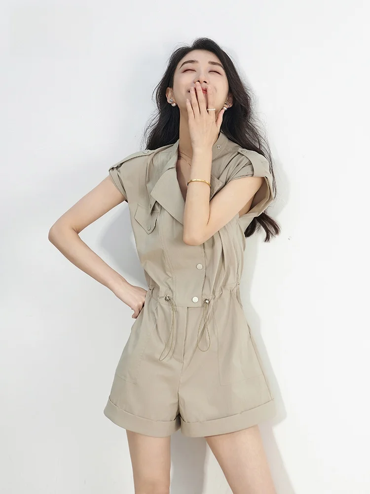 

Spring Summer New Sle Women's Overall Pants High Waist Dstring Slimming Inteated ort Pants Straight Leg Regular Thic...