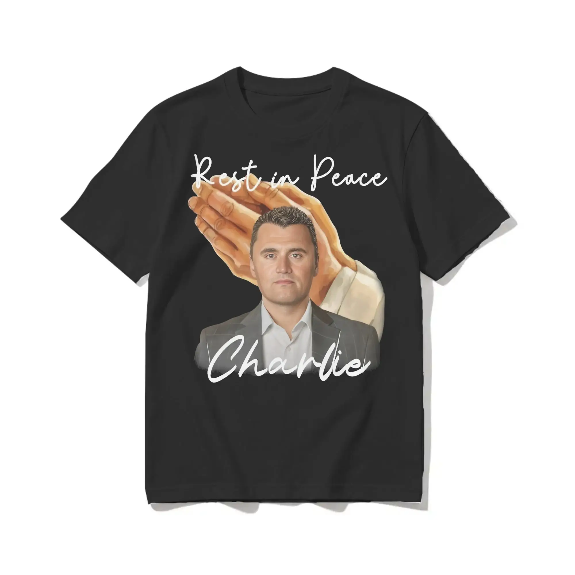 Rest in Peace Charlie Kirk Legends Never Die T-Shirt Humorous Pure Cotton Tee Shirt Round Neck Short Sleeve T Shirt
