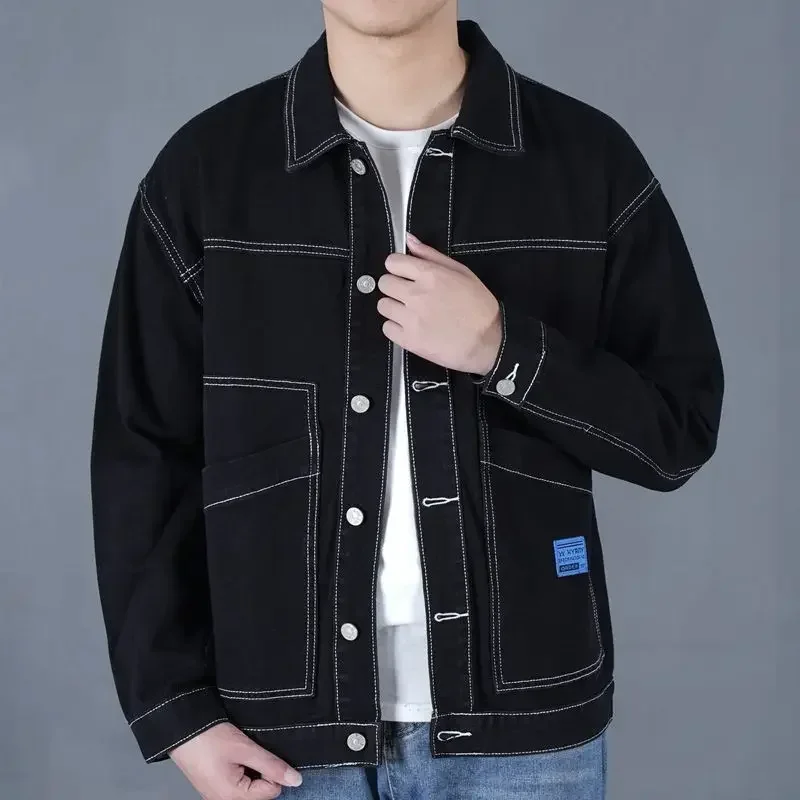 Denim Jackets Man Blazer Cargo Black Jeans Coat for Men Clothing Outwear Fast Delvery Cheap Price Stylish Branded Fashion New In