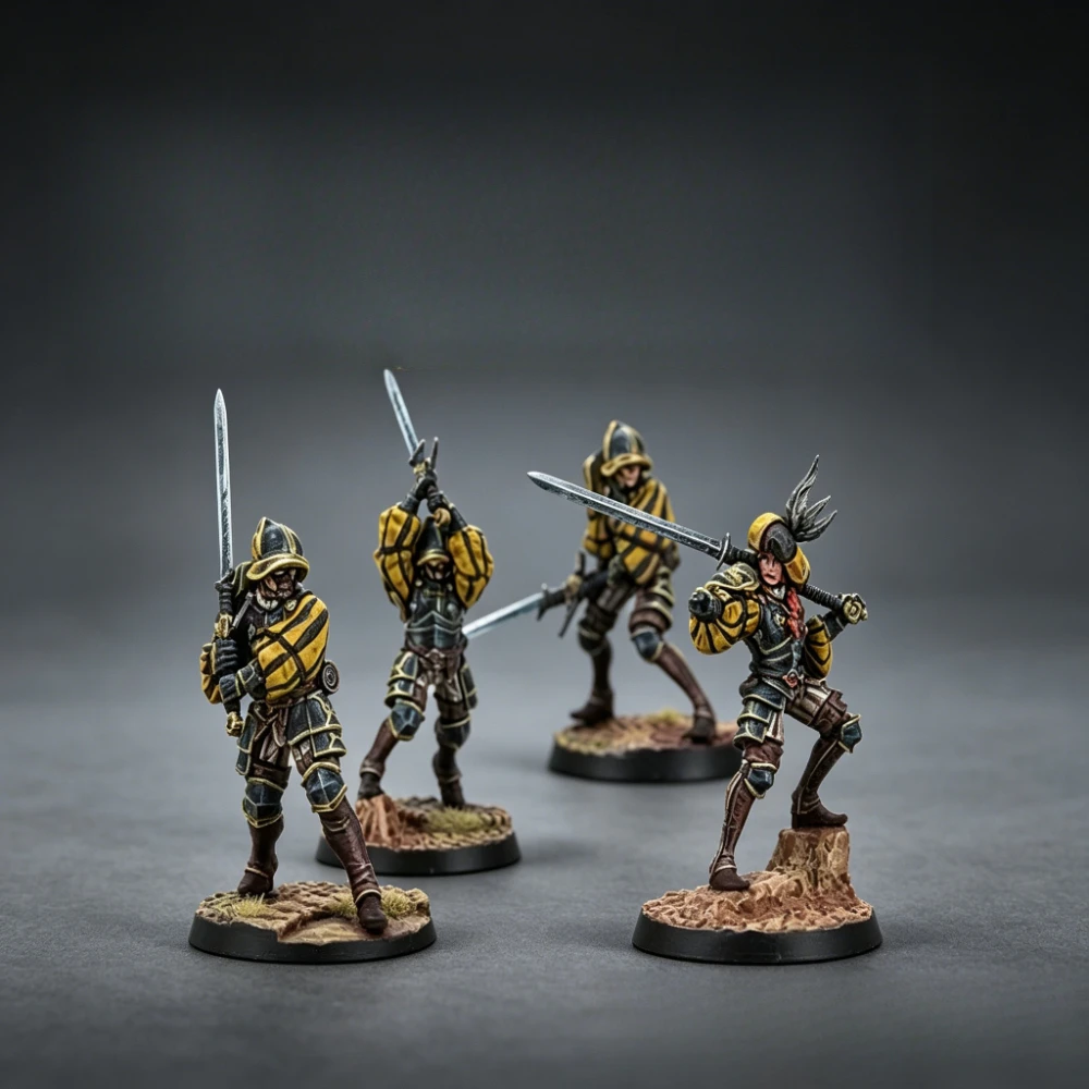 

High Quality, Including Base, Cast Resin Model Assembly Kit, GK， Resin Model Kit with 4 Numbers, Unpainted