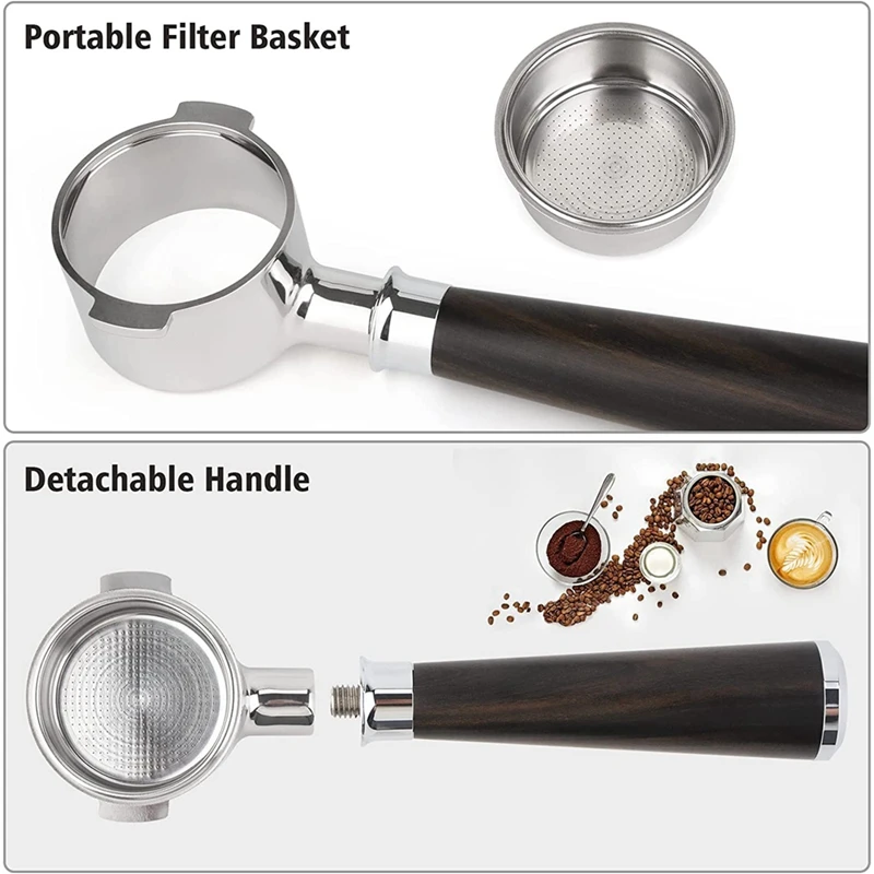 51 مللي متر Portafilter ل Delonghi ECP3420/EC155/BCO430/EC260 ، 51 مللي متر Portafilter القاع 2 آذان مقبض استبدال أجزاء