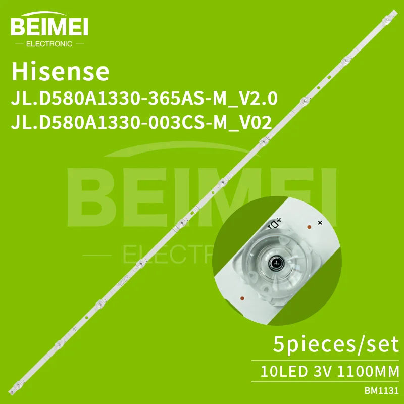 TV Backlight Strip JL.D580A1330-365AS-M_V2.0 JL.D580A1330-003CS-M_V02 TV Backlight Led Strip for Hisense TV 5PCS/SET