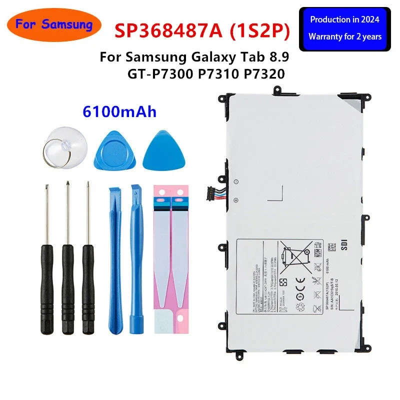 

Brand New SP368487A (1S2P) 6100mA Tablet Replacement Battery For Samsung Galaxy Tab 8.9 GT-P7300 P7310 P7320 +Tools