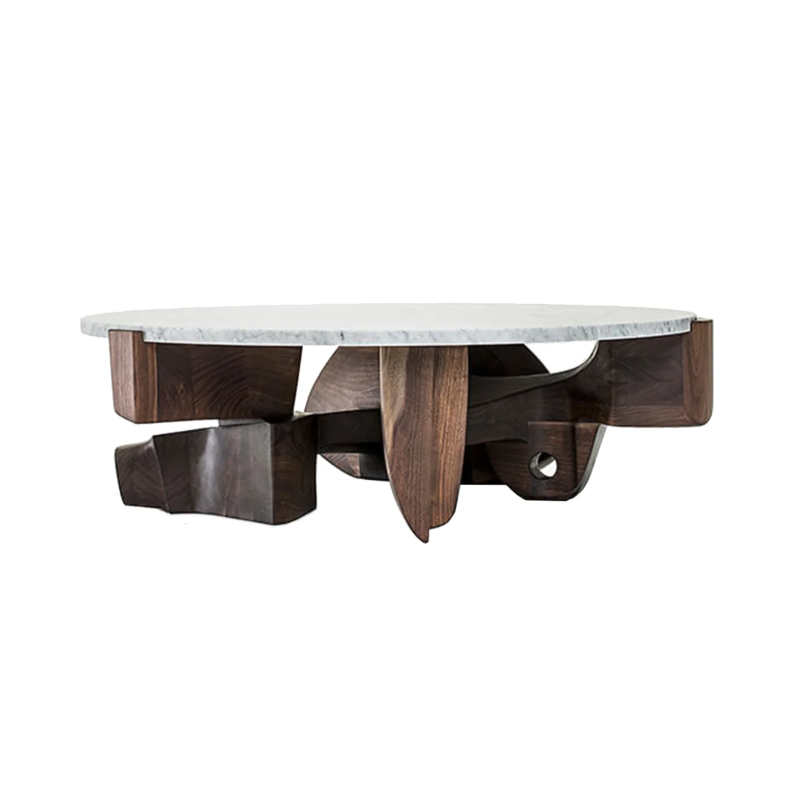 Minimalist High End Stainless Steel Modern Extendable Designer Nordic Tree Stump Solid Wood Living Room Furniture Coffee Table