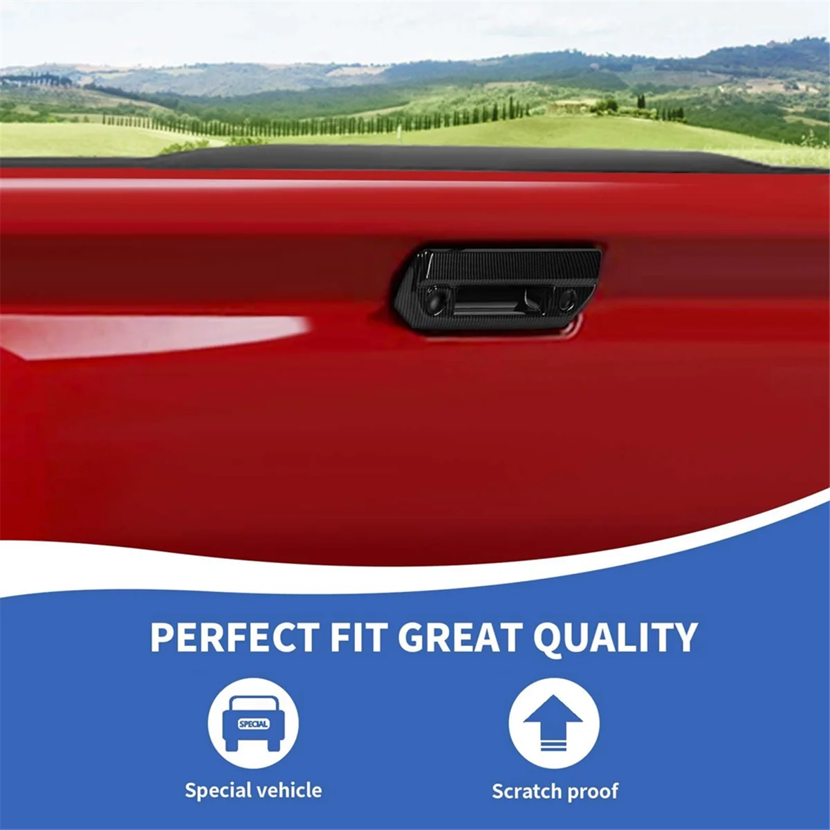 

Car Tailgate Handle Cover Trim for Chevrolet Colorado GMC Canyon 2023 2024 Accessories Carbon Fiber Style