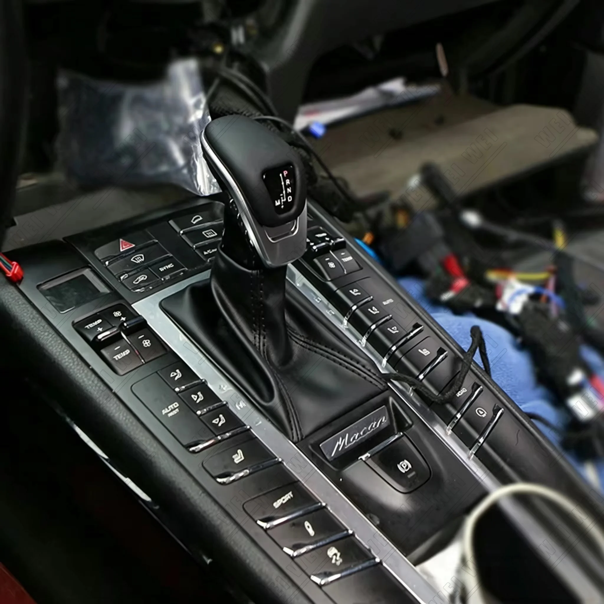 For 14-20 Models of Porsche Macan Car Interior Modification and Upgrade, Transmission Button Handle Lever Car Accessories