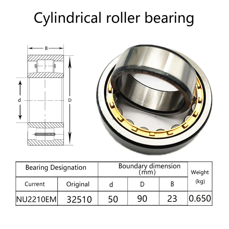 SHLNZB أسطواني أسطواني 1 قطعة N2210 NU2210 NJ2210 NF2210 NUP2210 EM M ECM EW ECP ECJ C3 50*90*23 مللي متر