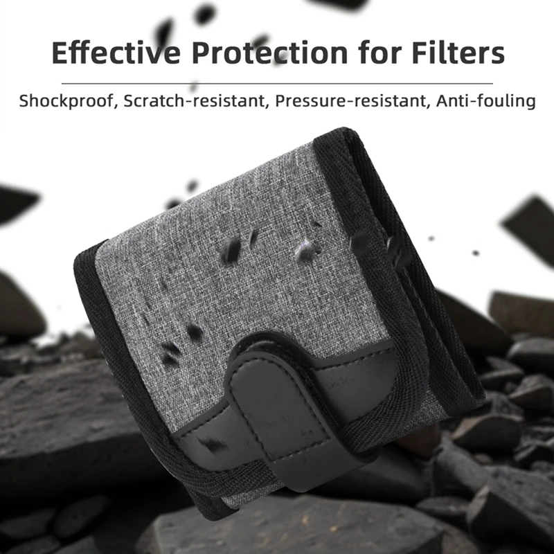 3 кармана, мешок для фильтра объектива, чехол для фильтра объектива камеры для 72 мм ND UV CPL, чехол-держатель фильтра для объектива камеры