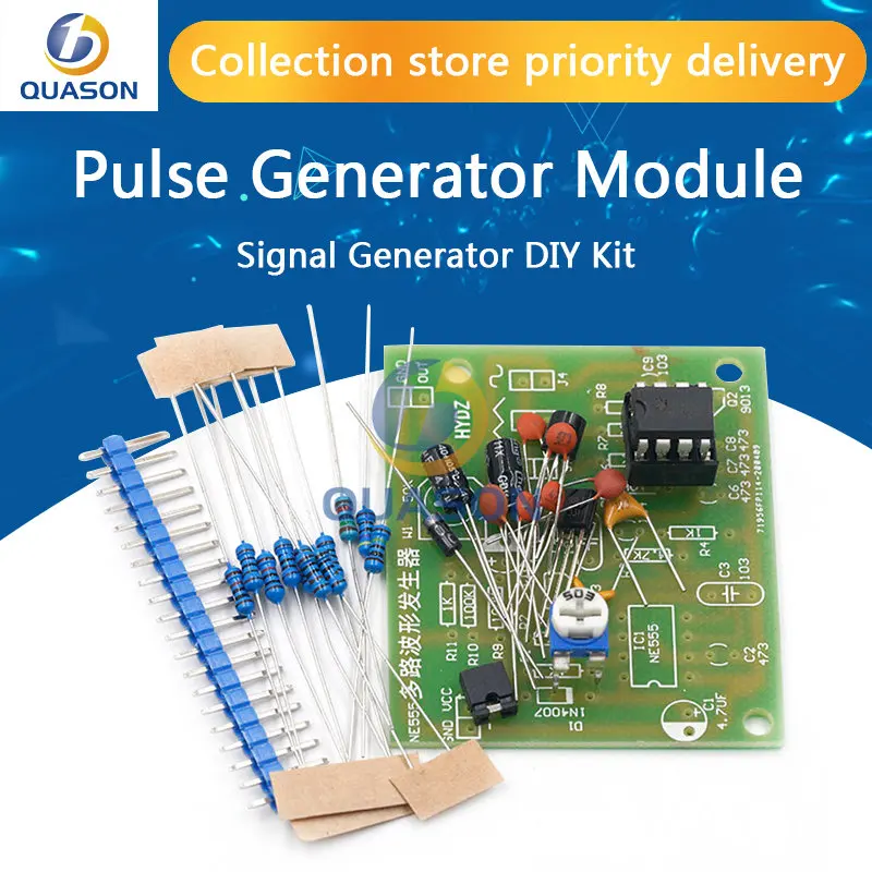 DC6-12V NE555 moduł generatora impulsów Generator sinusoidalny/trójkątny/kwadratowy generator fal wielokanałowy Generator sygnałów DIY Kit