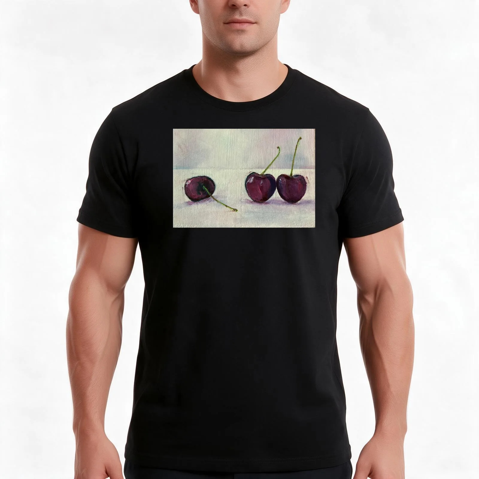 Cherry, Cherry T-Shirt, Summer Casual Cotton Tee, Oversized Streetwear Tops, Vintage Graphic Print, Loose Fit Short Sleeve