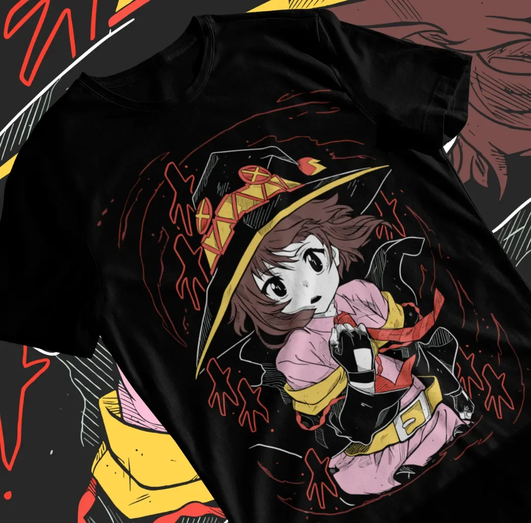 

Konosuba Megumin T-Shirt Anime Manga Kawaii Waifu Unisex T-Shirt Soft Tee