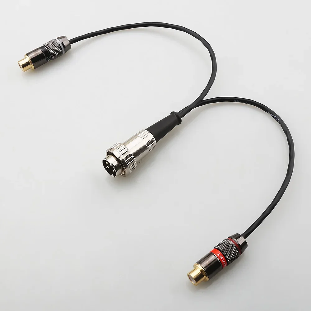 15 cm Audiocrast vergoldetes Verbindungskabel, Premium 4-Pin-DIN auf Dual-RCA, audiophiler Audio-Adapter – Detail 8