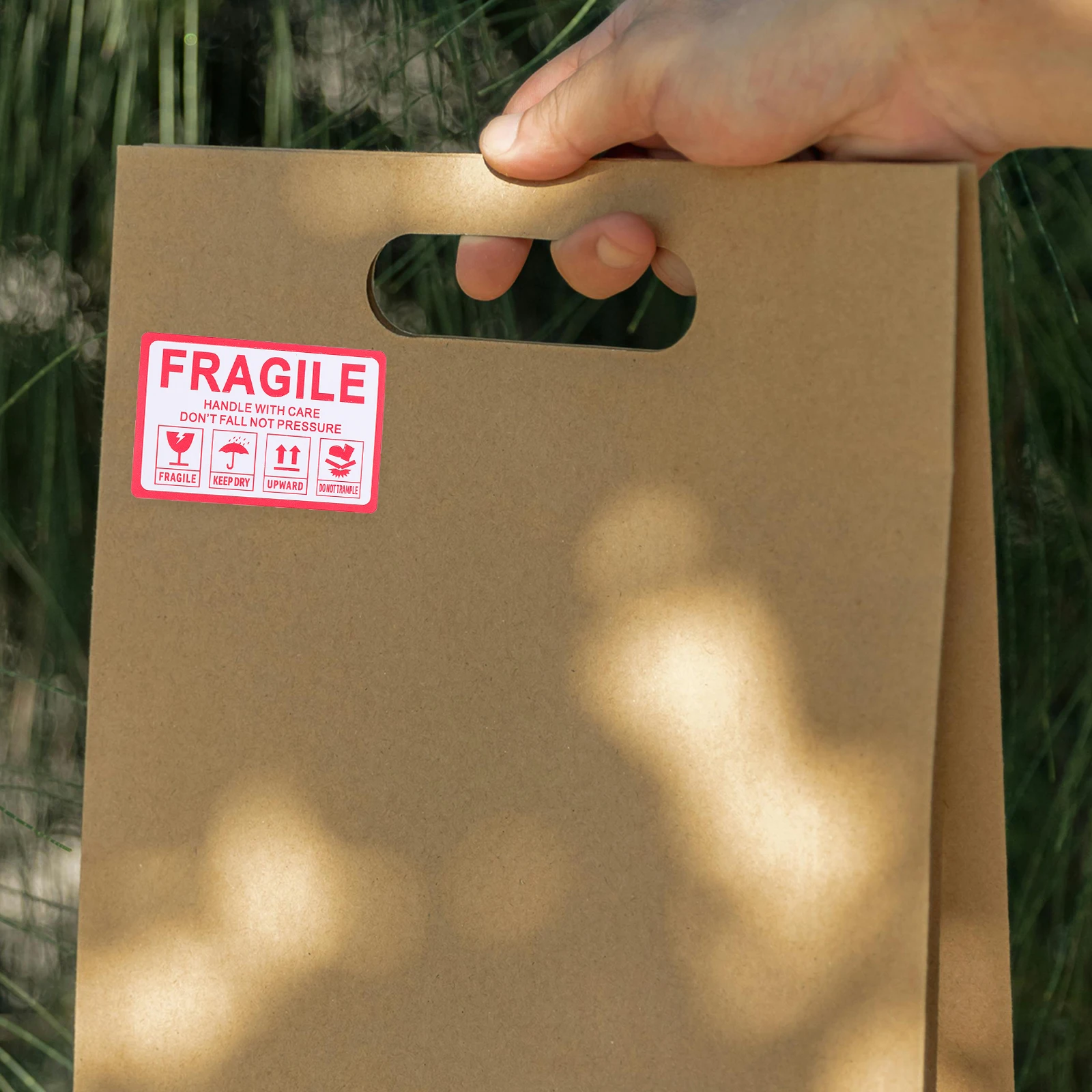 

1000 Pcs Fragile Logo Stickers Moving Shipping Labels Care Carton Copper Sheet Caution Heavy