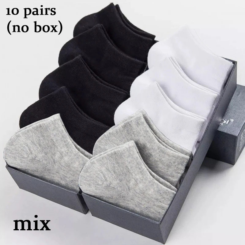 10 Paare/los Männer Boot Socken Sommer Herbst Atmungs Mode Nicht-slip Silikon Unsichtbare Baumwolle Socken Männliche Söckchen Hohe Qualität – Detail 2
