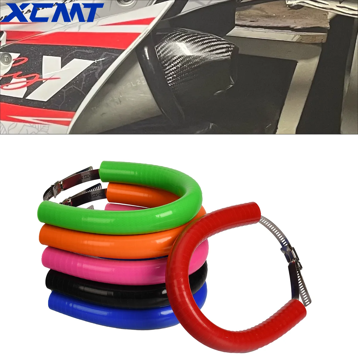 오토바이 실리콘 가드 고온 배기 보호대 커버, KTM 250 350 450 500 야마하 혼다 가와사키 스즈키 범용