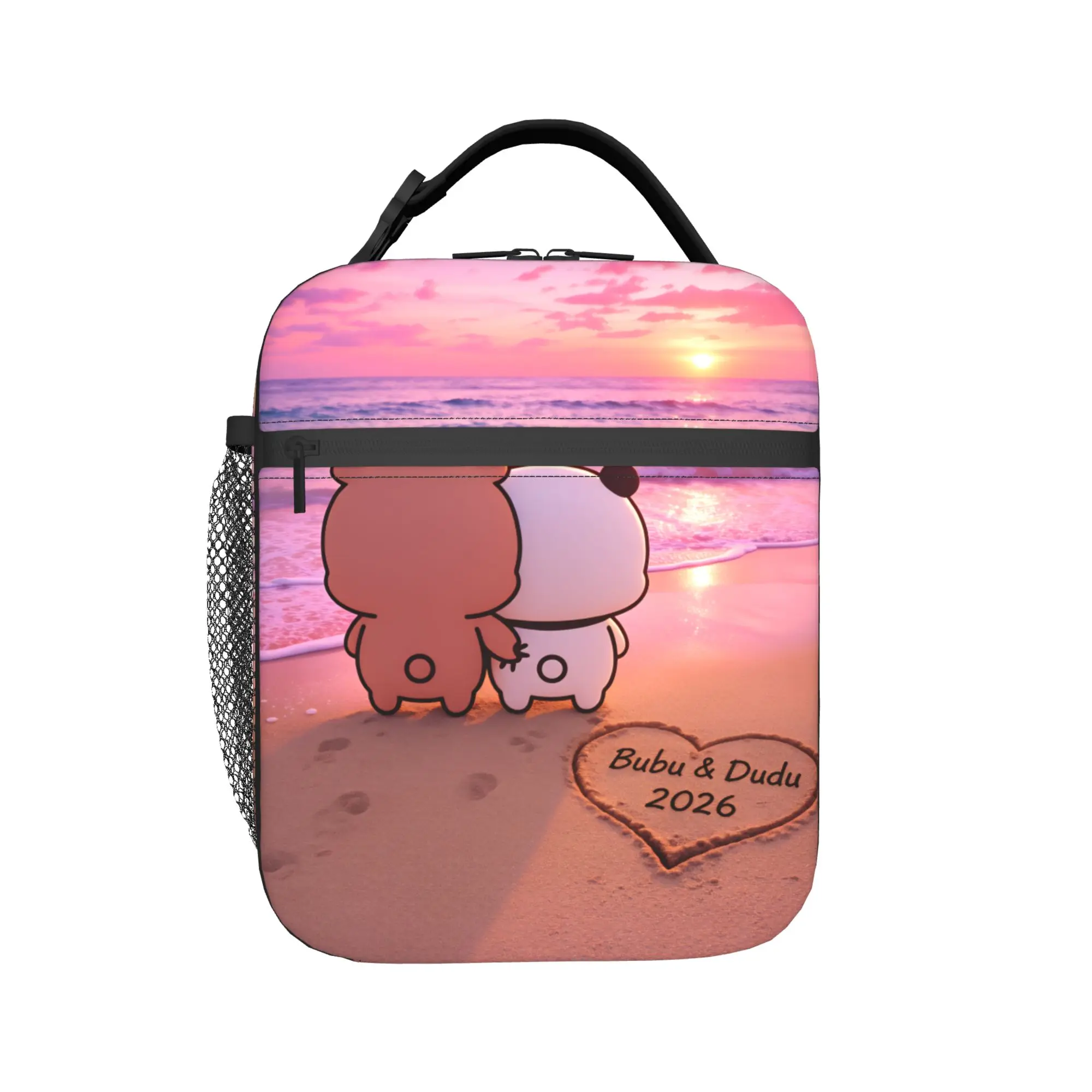Cartoon Panda Bubu Dudu Lunch Bag  Cute Lunch Box Picnic Portable Insulated Tote Handbags For Women Waterproof Print Cooler Bag