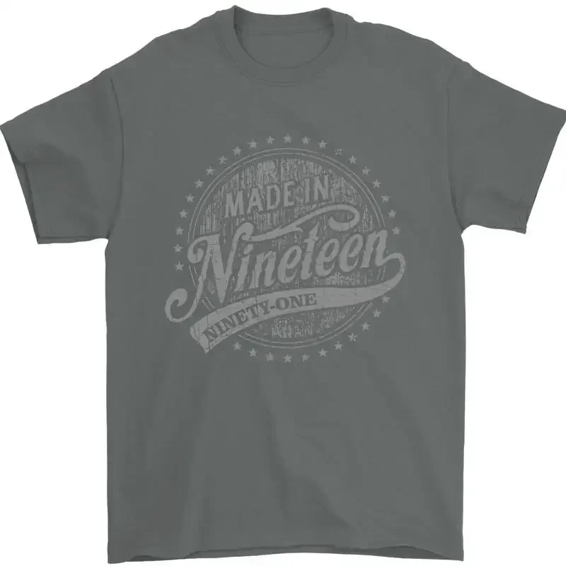 Distressed 34th Birthday Made In 1991 Herren-T-Shirt aus 100 % Baumwolle