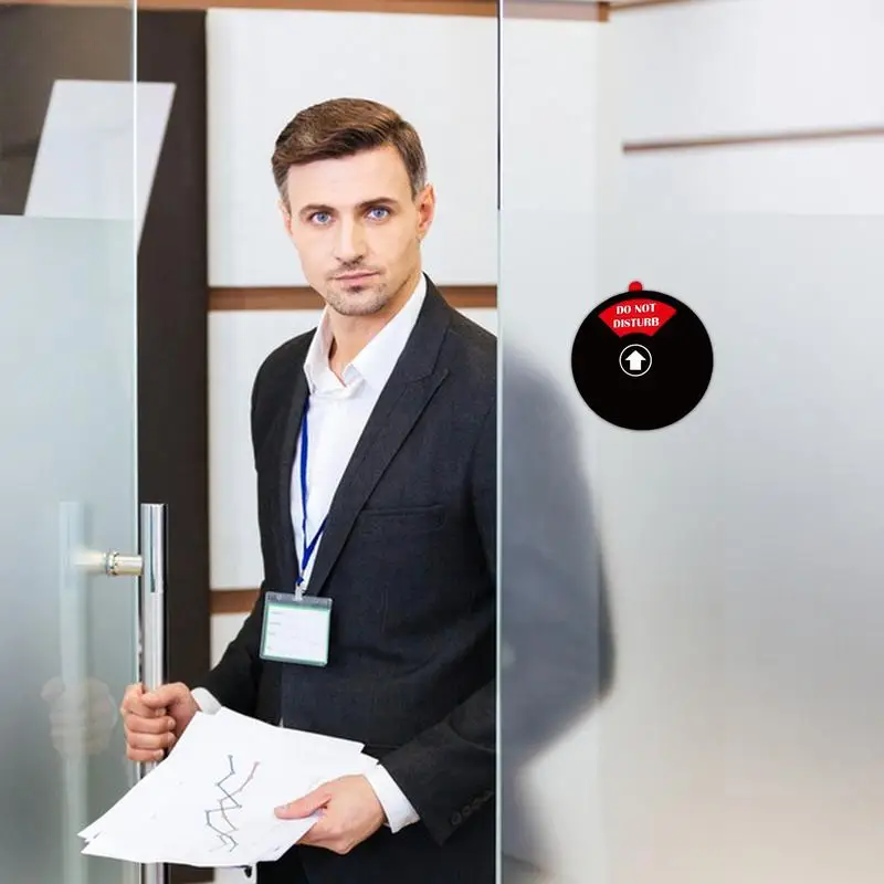 الاكريليك لا تزعج علامة للتغيير 4 ولايات 5 بوصة مشغول تسجيل لوحة الباب علامة الخصوصية عجلة لغرفة اجتماعات المكتب المنزلي