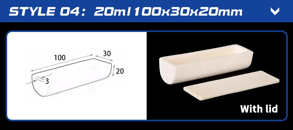 99% Aluminiumoxid Halbkreis-Tiegel mit Deckel, hochtemperaturbeständiger Korundtopf für Muffelöfen, anpassbar – Detail 7