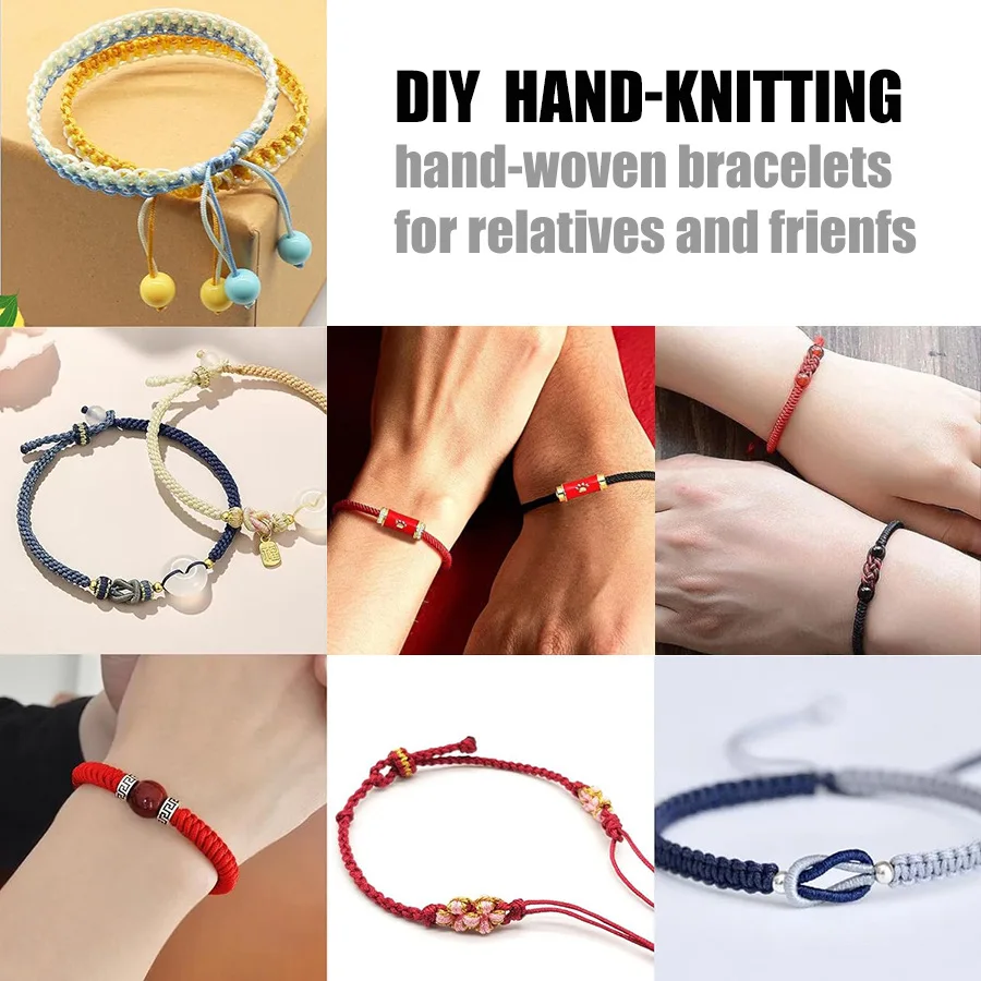 Bracelet Weaving Loom - Wooden Craft Stand for Macrame Cord & Jewelry Making Tools view 6