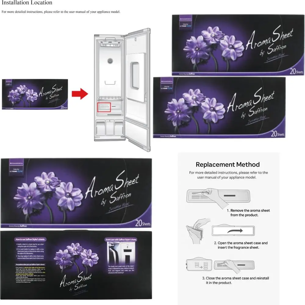صفائح رائحة باخرة لخزانة الملابس - أزرق ياسمين، عبوة 20 ورقة (عبوة واحدة) | إدراجات عطر خزانة العناية بالملابس | من السهل بي #1