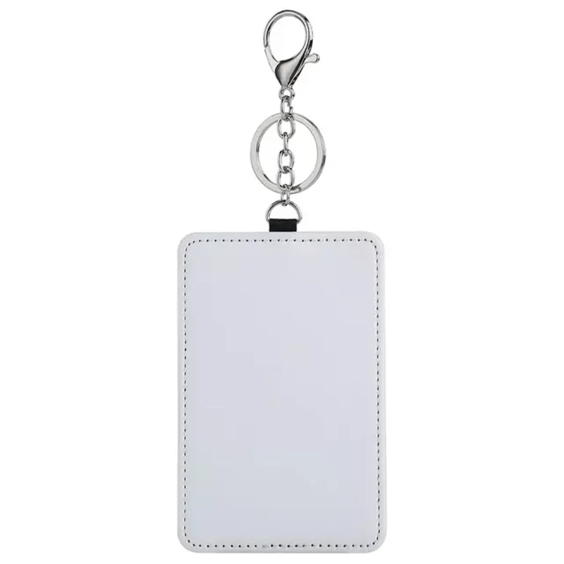 Sublimation Blanks PU Leather Suitcase Label Luggage Tags Card Bag Holder with KeyChain Tag Handbag Pendant for Custom Logo