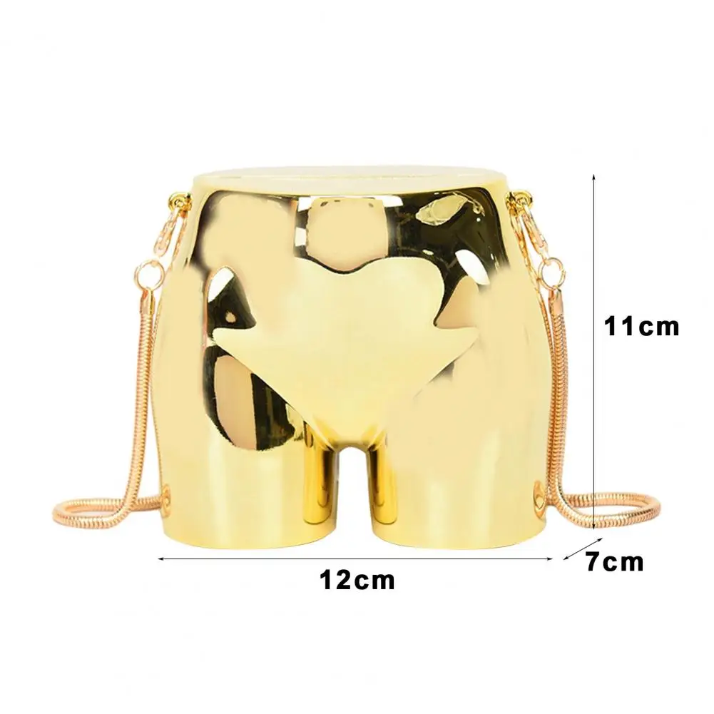 Funny Acrylic Hip Shoulder Bag Herring Bone Chain Strap Novel Women Butt Shape Crossbody Messenger Bag Birthday Gift