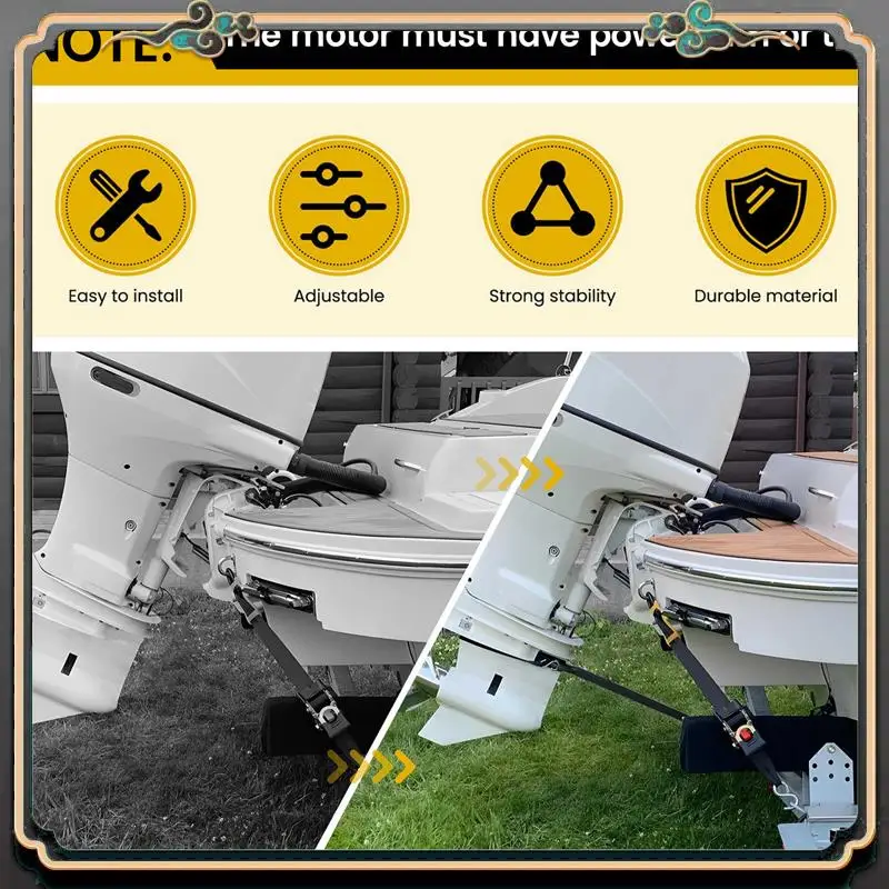 

Premium Adjustable Shock Boat Transom Saver, Stern Protectors For Securing Engines, Rollers And Trailer Mounts