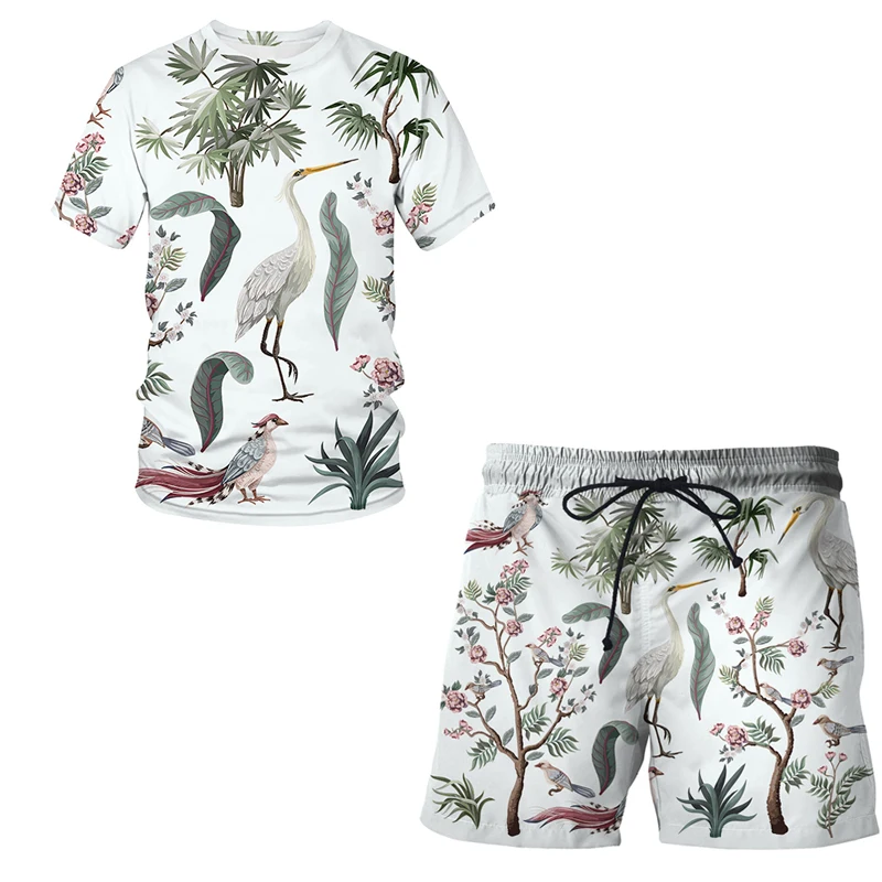 

Casual 3D Printed Men's T-irt Set Faionable Spring Season Youth Apparel Comfortable Breathable Casual Wear for Men