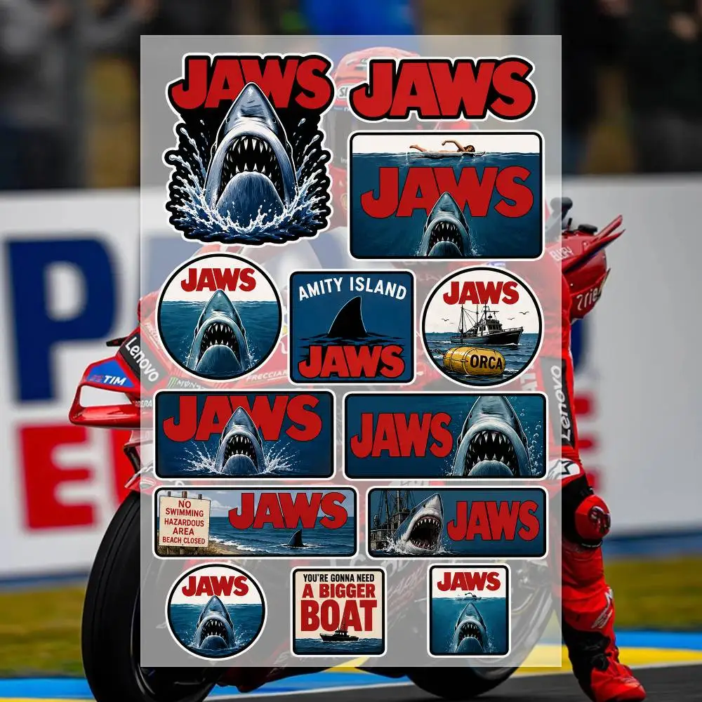 J-Jaws  Decal Set High Quality Printed and Cut Stickers Motorcycle Sticker