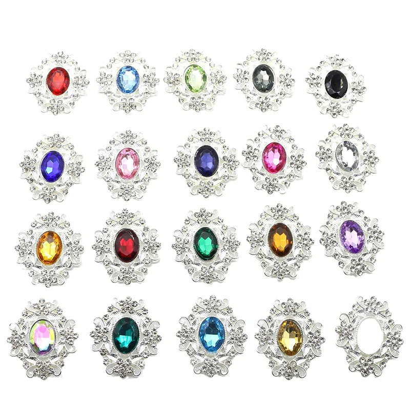 New 27 * 31mm Alloy Rhinestone Acrylic Costume Jewellery Accessories Leaves Personalised DIY Bow Accessories