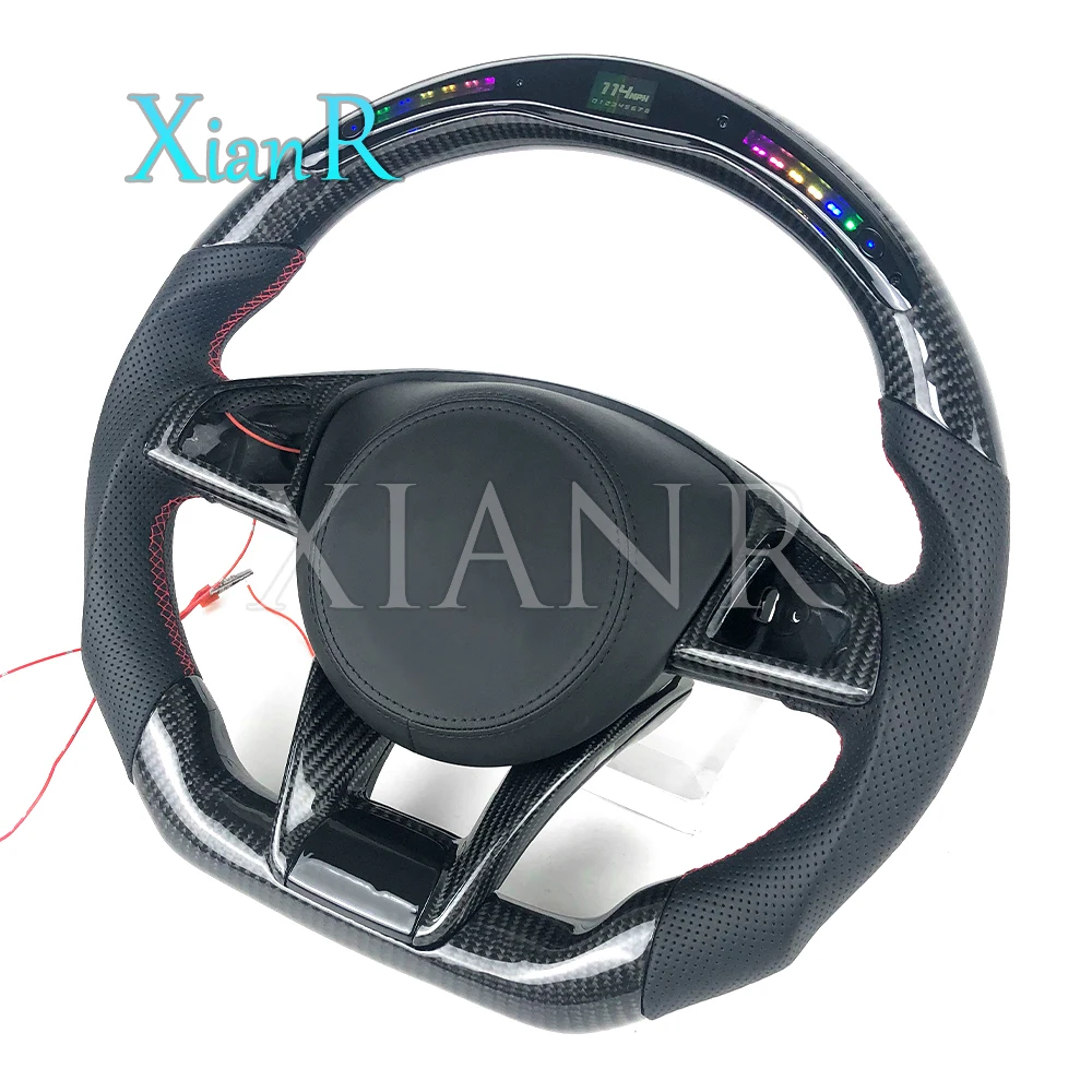 Customized LED carbon fiber steering wheel with paddle shifters for Mercedes Benz W203 W204 W205 W212 W213 W217 W222 C43 a45 G63