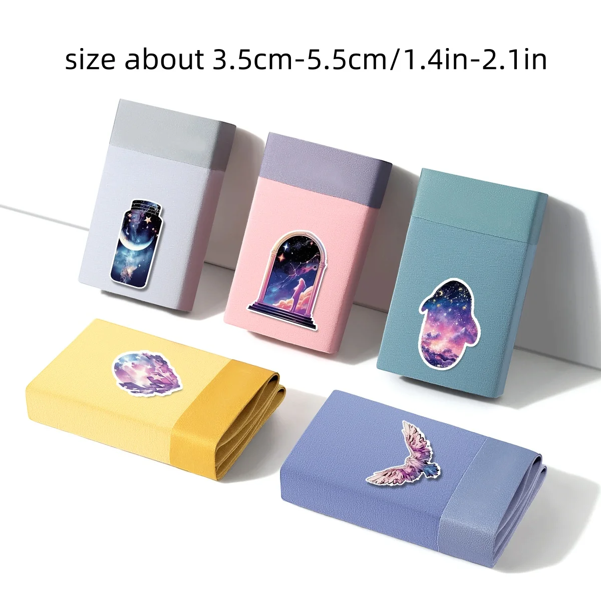 50 pieces galaxy starry sky stickers graffiti decoration stickers for water bottle car cup guitar motorcycle skateboard