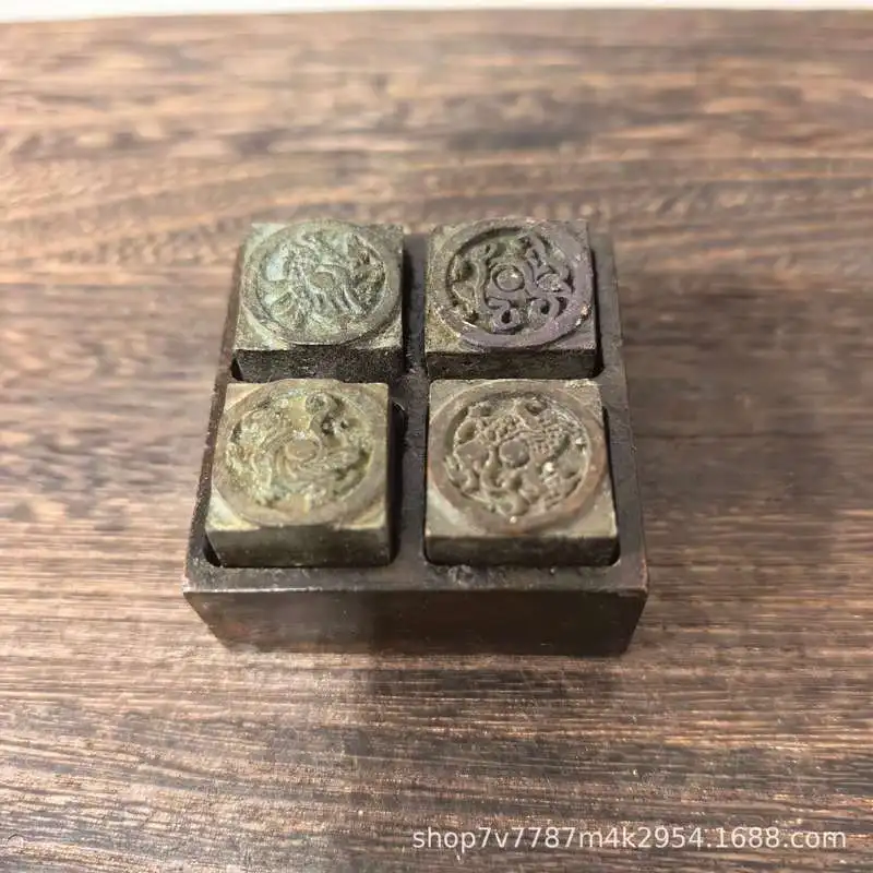 Brass Craft Four Divine Beasts Set for Home Living Room Decoration