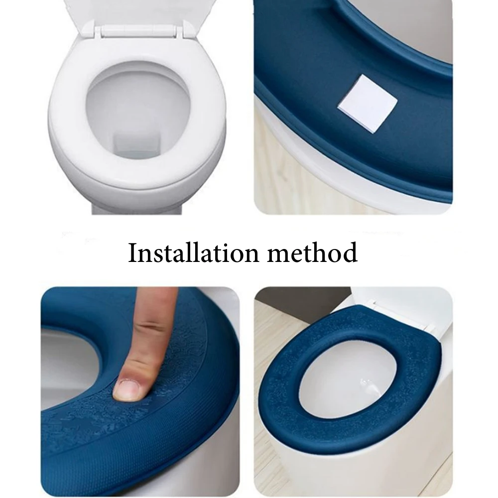 Wasserdicht Weiche Wc Sitz Abdeckung Badezimmer Waschbar Closes Matte Pad Kissen O-form Wc Sitz Bidet Wc Abdeckung Zubehör – Detail 4