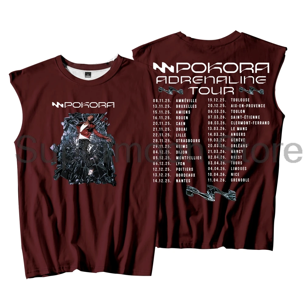 Matt Pokora Merch M Pokora Adrenaline Tour 2025 Tank Tops Unisex Sleeveless Vest Women Men Outdoor Streetwear Tops