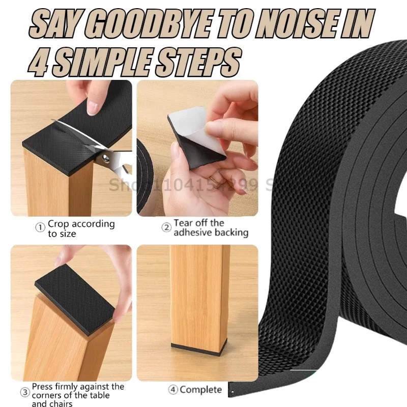 DIY Anti-slip Furniture Pads Mute Mats Bumper Damper Thick Non-Slip Pad Foot Cover Self Adhesive Table Chair Foot Protection Pad view 6