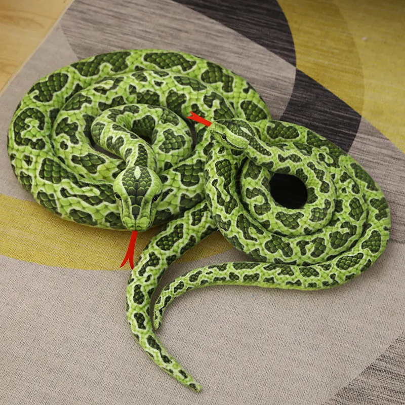 1pc 200cm Riesige Schlangen Plüsch Spielzeug Simulation Lange Goldene Python Gefüllte Schlange Plushie Kinder Jungen Geschenk Hause dekoration – Detail 5