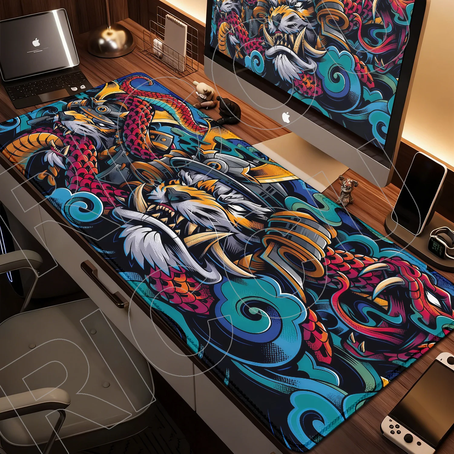 

XXL Rug monster Mythical animals Mouse Pad Large Gaming PC Accessories Mousepad Gamer Carpet Computer Office 400X900MM Desk Mat