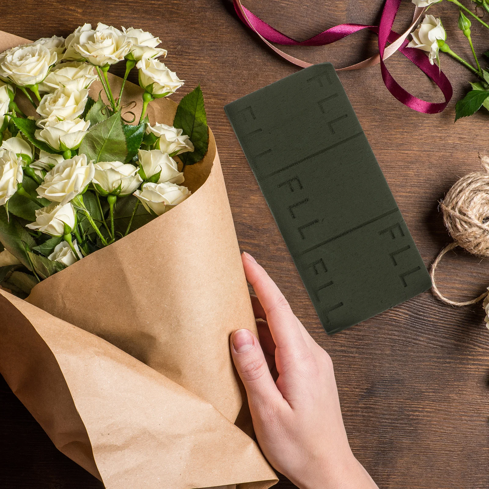 

4pcs Floral Foam Blocks Green Eco-Friendly Flower Arrangement Base For Fresh Artificial Flowers Craft Supply Floral Dry Bricks