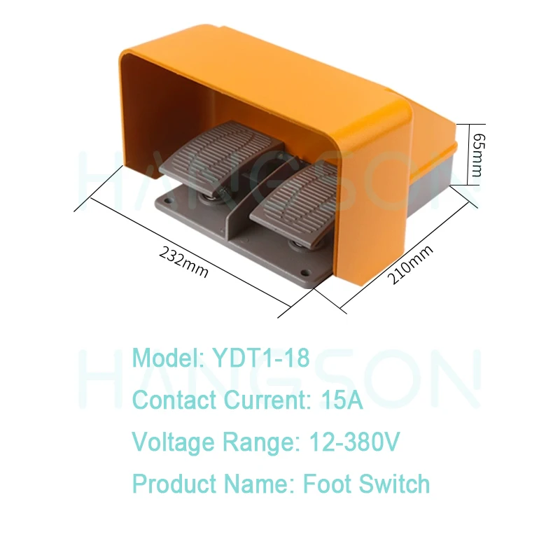 YDT1-16 Foot Switch Momentary YDT1-18 Latching YDT1-15 Power Pedal Switch