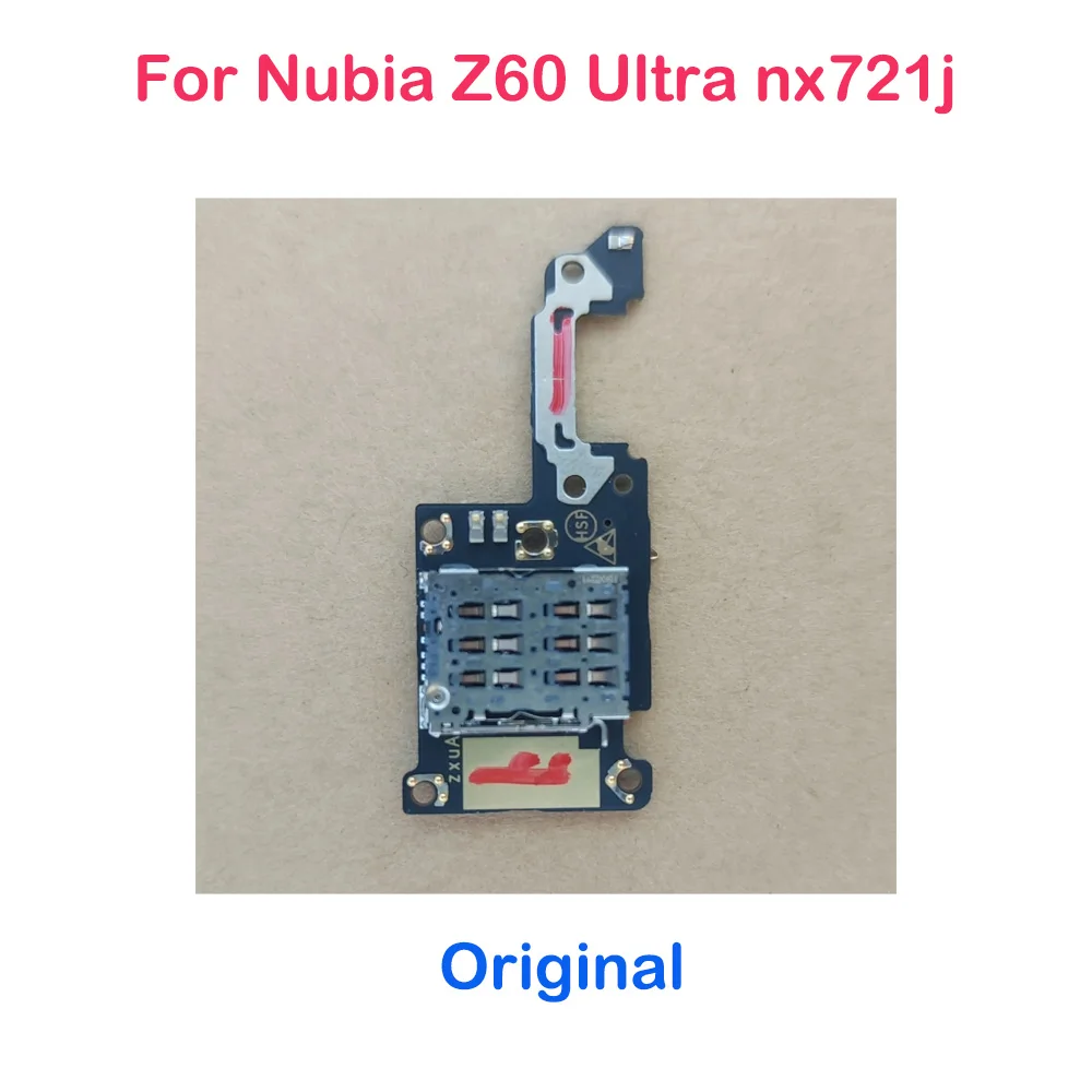 original-sim-card-slot-tray-holder-reader-socket-board-for-nubia-z60-ultra-nx721j-microphone-mic-plate-phone-flex-cable-z60ultra