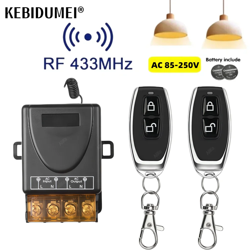 433Mhz Remote Control Switch AC220V 30A Hign Power On off Remote Control Transmitter for Water Pump Motor LED/Electric Appliance