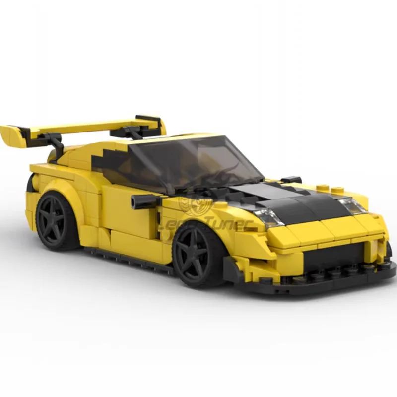 

Гоночный спортивный автомобиль MOC mazdas RX7, скоростной чемпион, гонщик, строительные блоки, креативные гаражные Игрушки для мальчиков, подарки