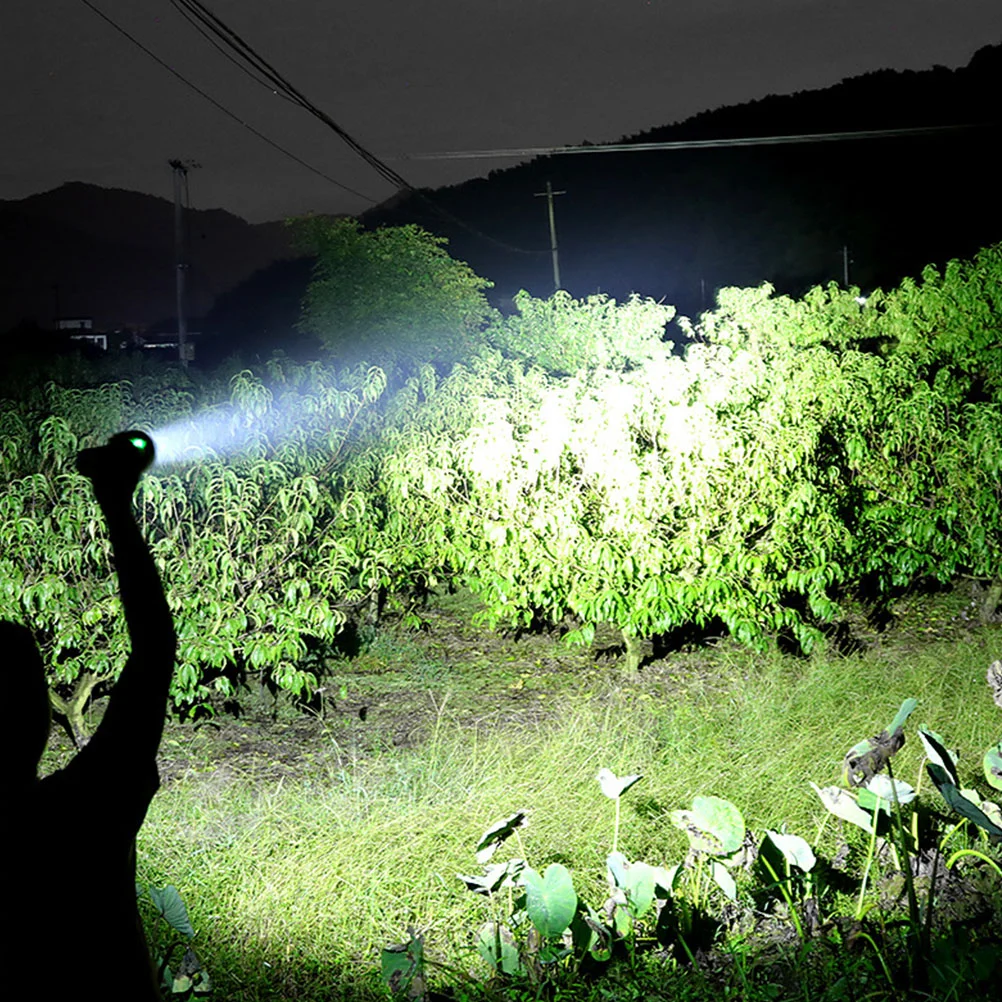 Rechargeable Emergency Searchlight Powerful Flashlight Plastic Camping Lantern Hiking Light Cycling Torch Portable Lighting