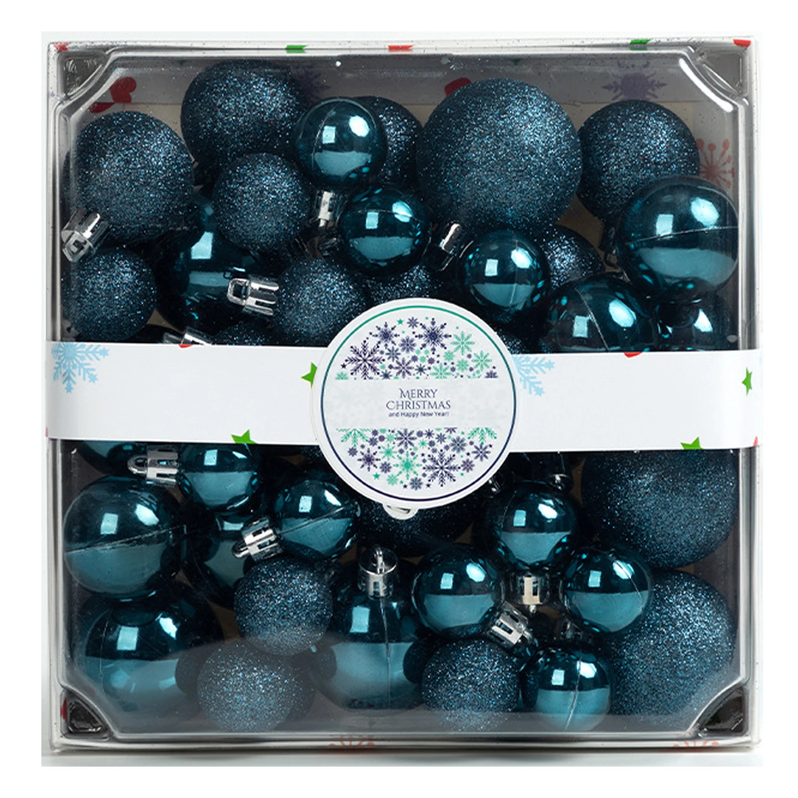 

Elegant Christmas Tree Ornaments Box Set Made Of Durable Eco-friendly Plastic Christmas Ball Ornament Gift Box Set